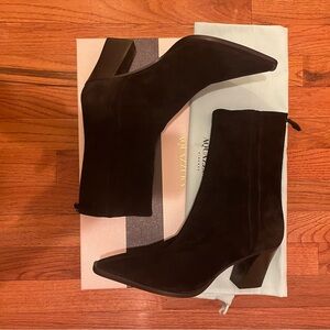 Aquazzura Francoise Suede Ankle Boots Size 37 70 mm Heel
